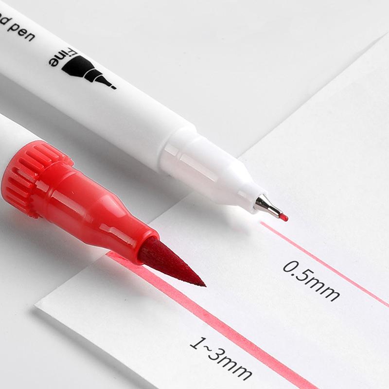 60/120 Colors Dual Tip Brush Art Marker Pens – Watercolor Fineliner & Brush for Manga Coloring Drawing Painting Stationery Supplies