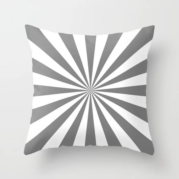 Modern Simple Gray Geometric Peach Leather Velvet Pillowcase Summer Sofa Home Office Cushion Pillowcase