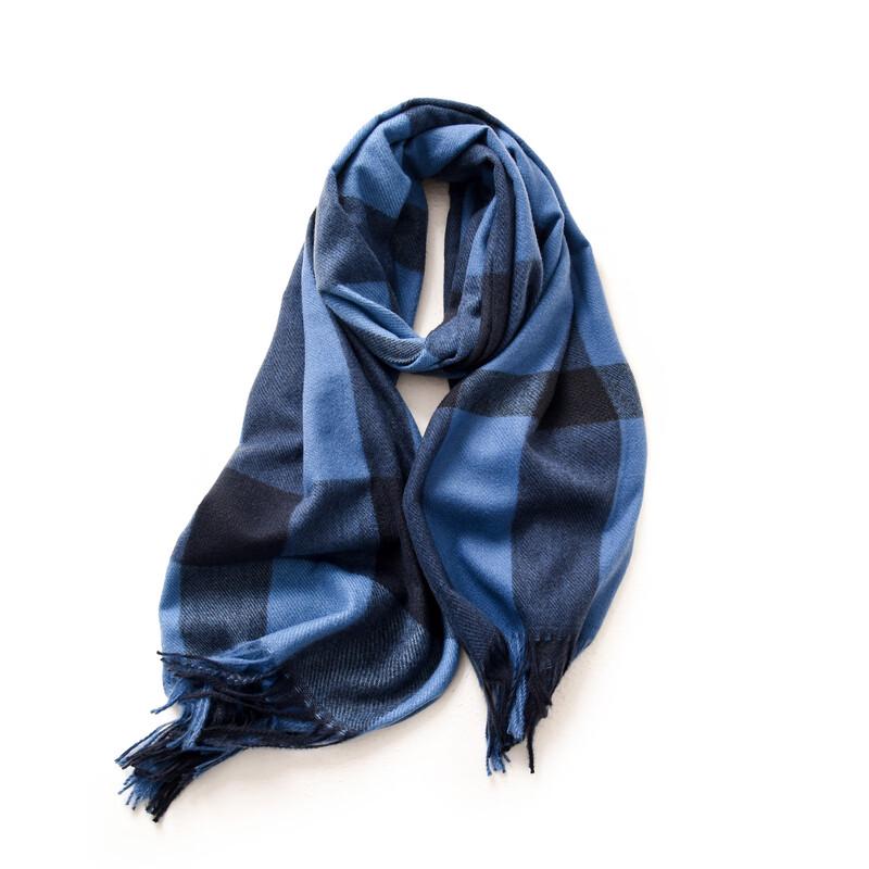 Fumaide Winter Plaid Tassel Scarf