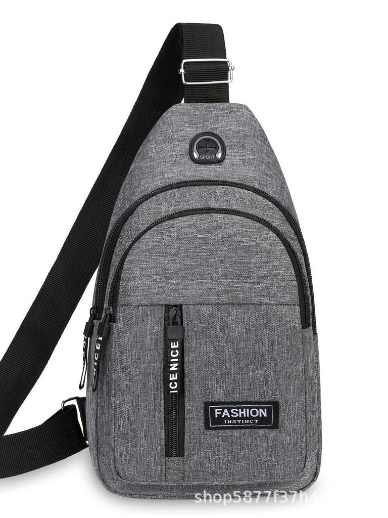 2025 Men's Trendy Oxford Cloth Crossbody Backpack - Korean Style, Casual, Waterproof