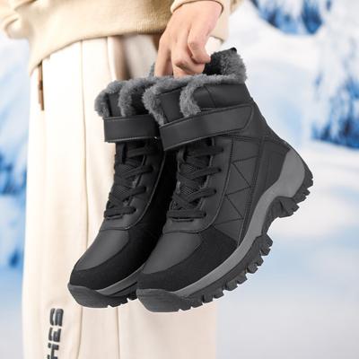 Klett-Schneestiefel Damen Paar Samt warm Winter Baumwollschuhe High-Top Outdoor dicksohlige Herren rutschfeste lässige Baumwollstiefel
