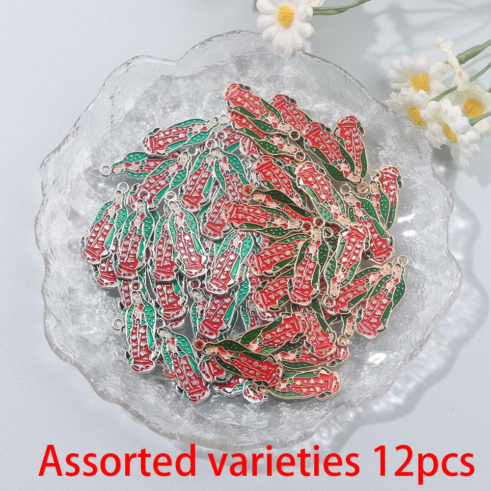 4/8/12pcs Alloy Material Enamel Madonna Pendant Creative Personalized Decorative Accessories Pendant DIY Jewelry Making