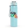 1PC Big Brother Color Letter Print 750ml Color Plastic Sports Water Bottle Leakproof Flip Straw Lid Suitable for Sports Office Home Use