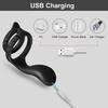 Male Penis Ring Vibrator Slilicone Dual Cock Ring Perineum Stimulator Delay Ejaculation Sex Toys for Men Couples Adult Goods 18