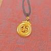 Popular fat Fu new small fat Fu hanging black rope necklace Fu character ingot girlfriend gift Chinese style