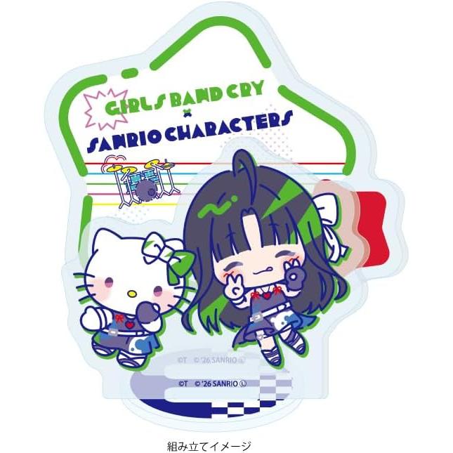 Girls Band Cry X Sanrio Characters 03 Yasuwa Subaru X Hello Kitty [Collaboration Illustration] Acrylic Stand Plate