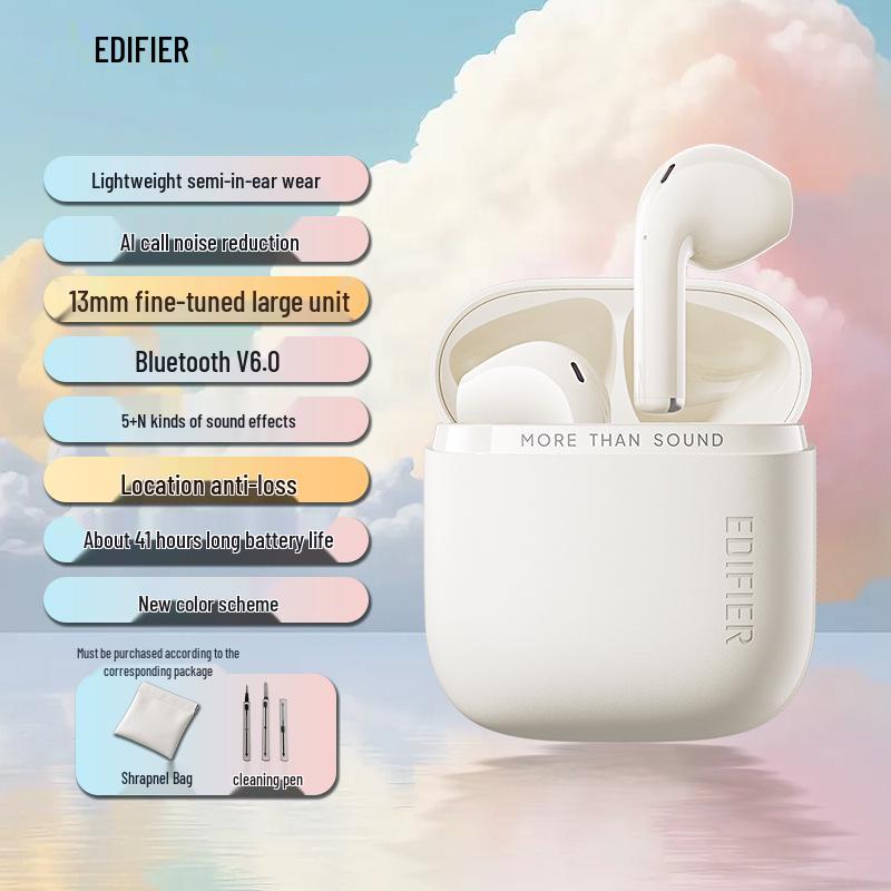 Edifier Zero Air Pro: Noise-Canceling Bluetooth V6.0 with Anti-loss Positioning, Long Battery Life, Large Drivers