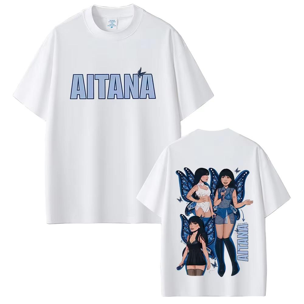 

Singer Aitana Butterfly Graphic Tshirt CUARTO AZUL Tour T Shirt Men Women Fashion Pop Music Streetwear Soft Cotton Tshirt 4XL