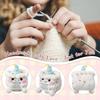 Handmade Crochet Food Doll - Emotional Support Positive Energy Pizza Dumpling Desktop Ornament for Office Home Christmas Gift