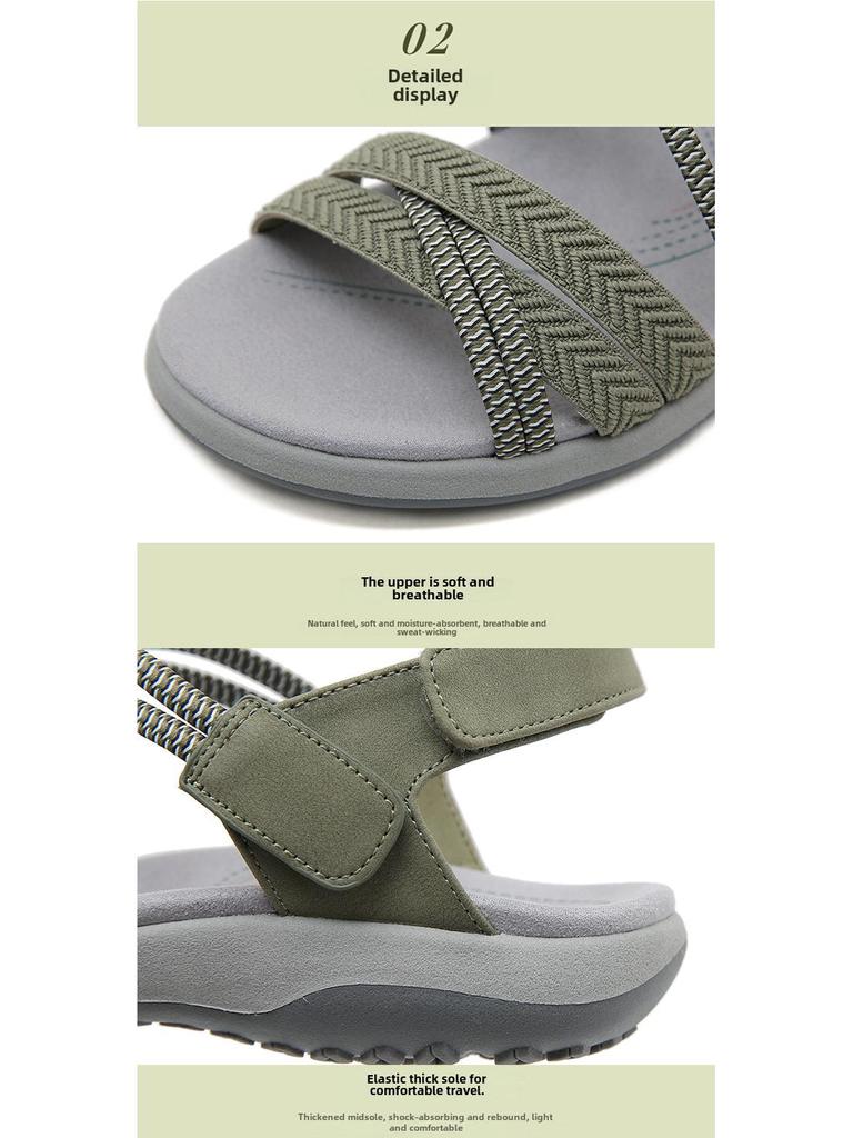 K6357-8 Women's Plus Size Sports Sandals with Elastic Velcro