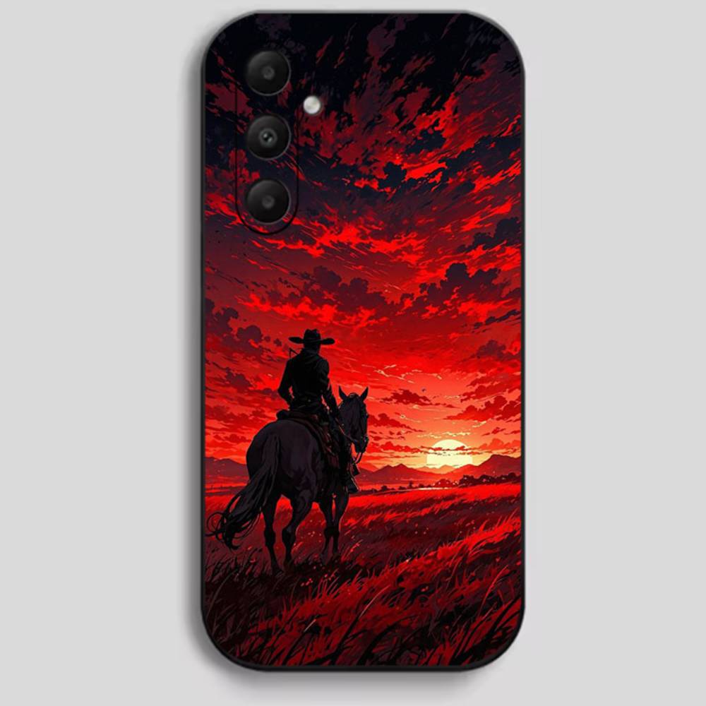 Red D-Dead R-Redemption Black Soft Silicone Phone Case For Samsung (A22-A55)