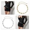 Metal Pearls Decorated Waist Chain Adjustable Waist Belt Retro Design Waistband Women's Fashion Accessories