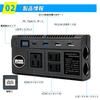 (New Model) Car Inverter, Car Charger, Converts 120 W, DC 12 V, 24 V