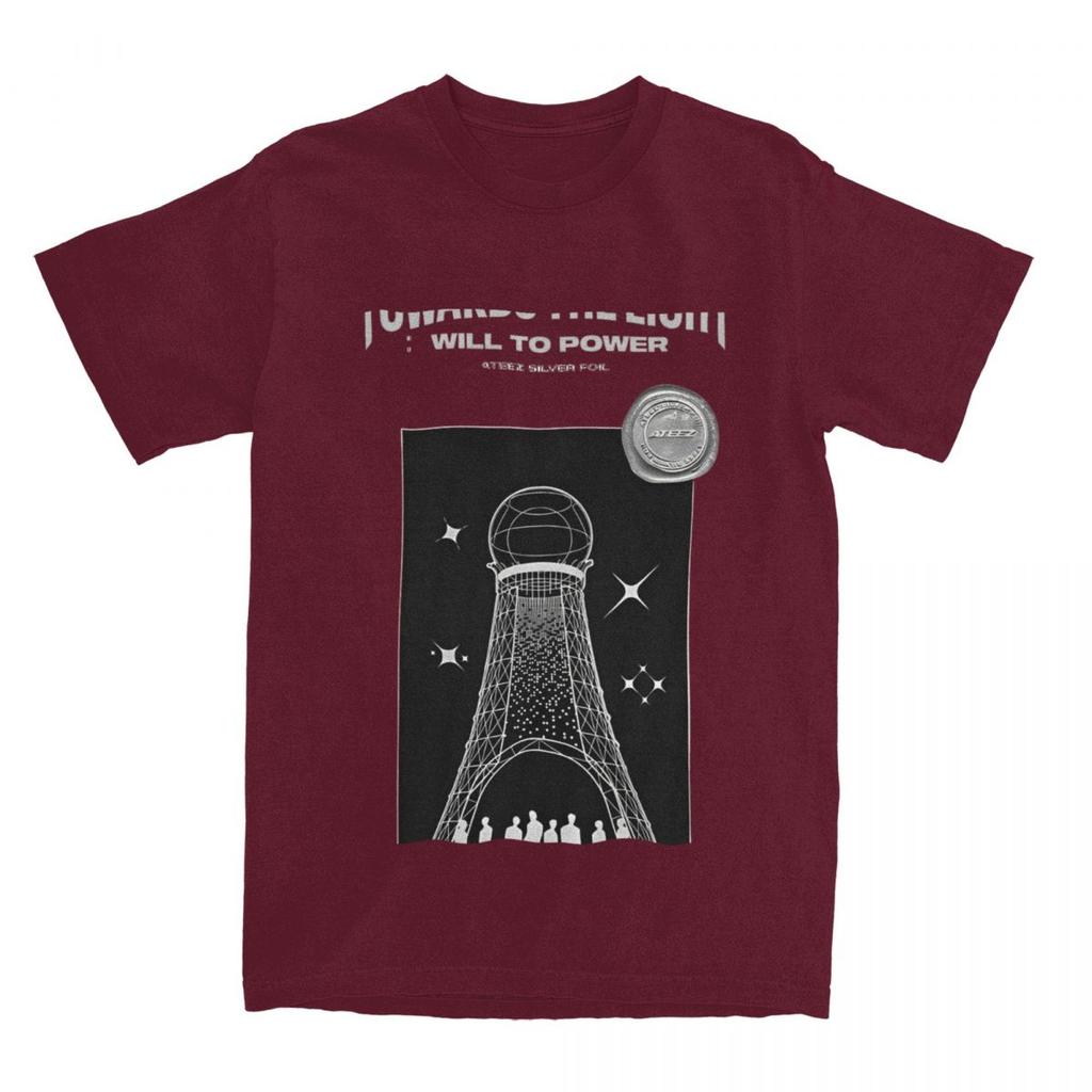 Korean Kpop 2025 Ateez World Tour Towards The Light: Will To Power T Shirts Short-Sleeve Classic Tops Cotton Oversize Top Tees