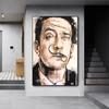 Picturi abstracte din pânză de artă graffiti Dali, afiș cu portretul feței și imprimare, imagini de artă de perete pentru decorarea pereților din camera de zi Cuadros
