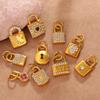 Retro Rhinestone Lock Pendant - Heart & Star Charm for Women