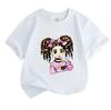 Kids Girls Boys 100% Cotton Crew Neck Short Sleeve T-Shirt,