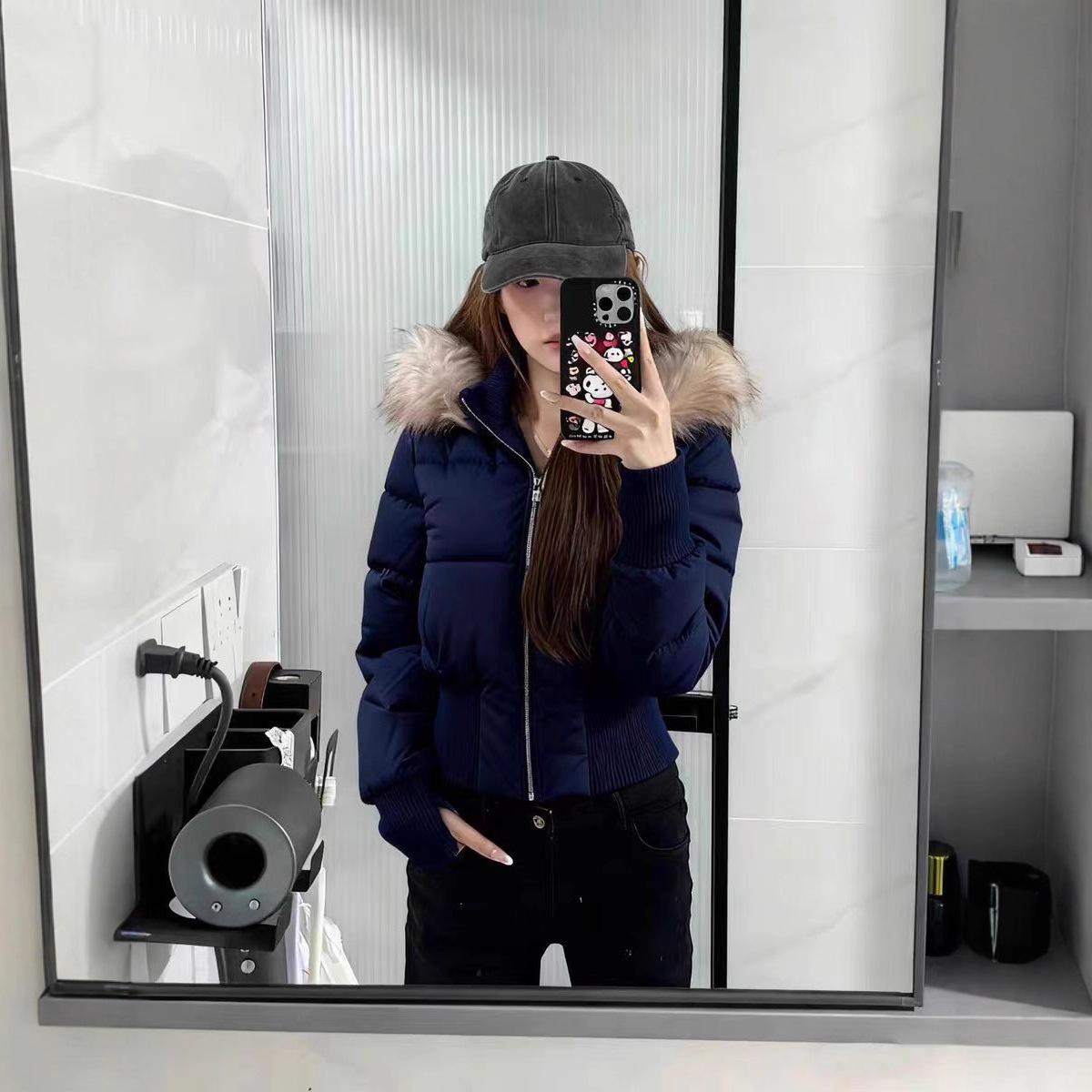 Women`s Waist-tight Short Padded Coat, Winter