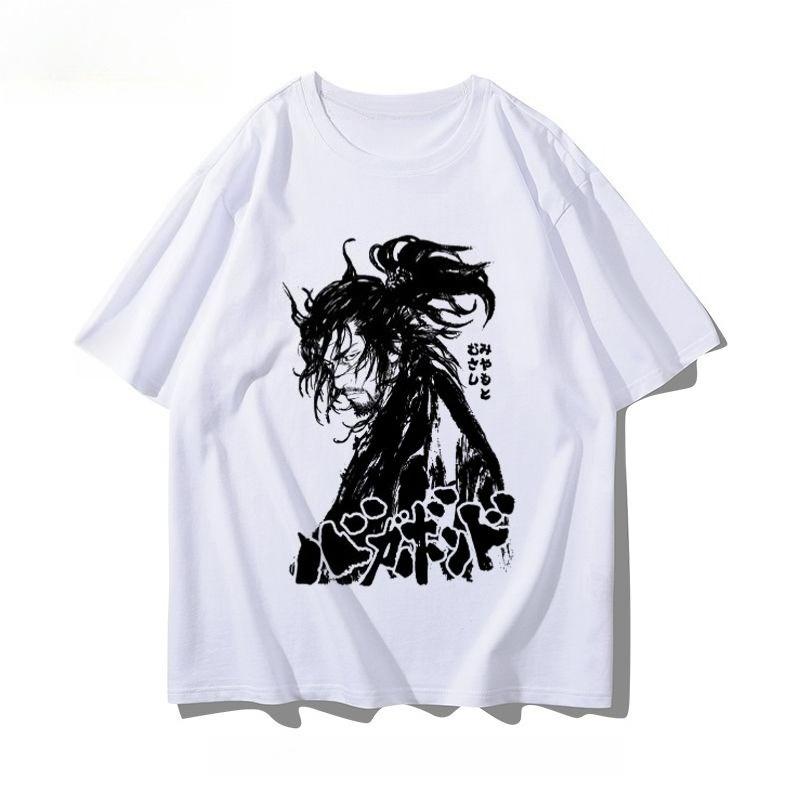 2025 Autumn and Winter New Men's and Women's Retro Knight Print T-shirt Pure Cotton Round Neck Comfortable High-quality T-shirt