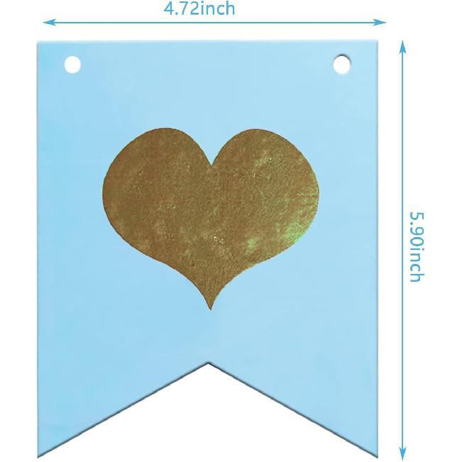 Blue Theme Glittery Letter It's A Boy Baby Shower Banner Hanging Pennant Decor for Newborns Baby Boy Birthday Party Baby Shower Party DIY Decoration