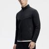FILA Solid Color Fitness Stand Collar Knitted Jacket Men Jacket Deep-Black A11M411507F-BK