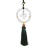 Car Mirror Hanging Accessories Glass Lotus Tassel Pendant Rearview Decoration for Home Office Car Charm Gift