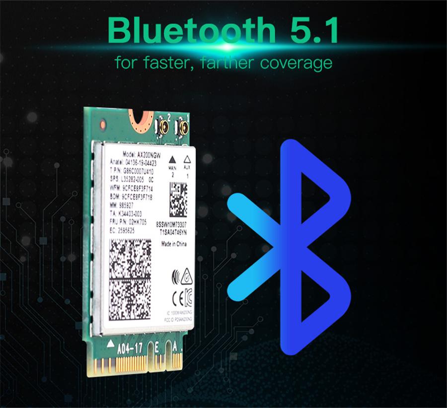 Intel AX200 Wi-Fi 6 + Bluetooth 5.1 - M.2 NGFF Card