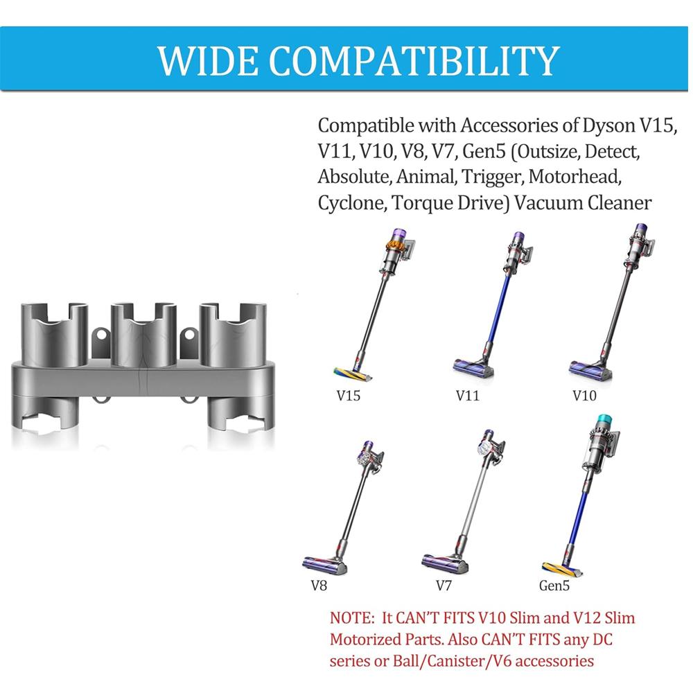 Accessory Holder For Dyson V7 V8 V10 V11 V15 Gen5 Vacuum Cleaner Wall Mount Docking Station Attachment Organizer