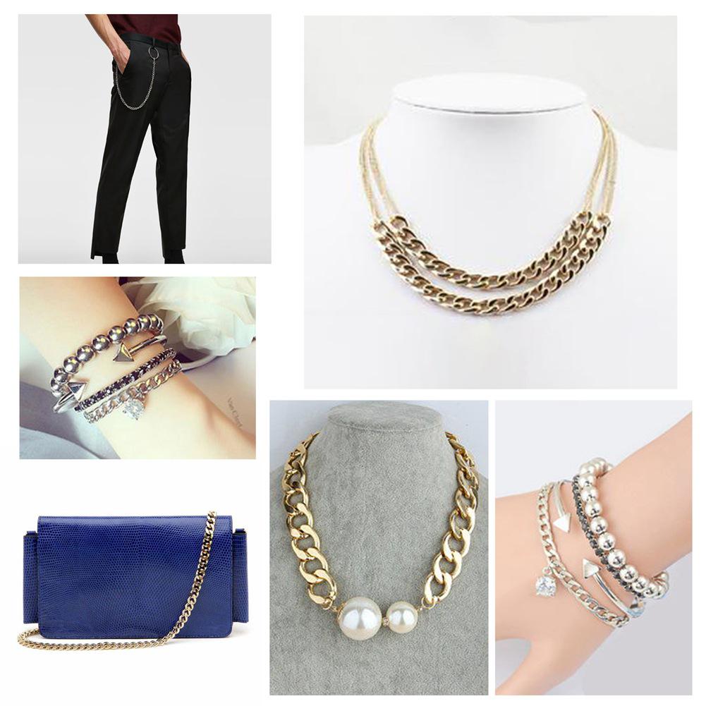 Handmade Metal Chain Necklace Kit: DIY Jewelry & Bag Accessories