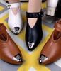 Designer V-neck Mary Jane Shoes Boot Female Top Quality Spring Leather Heart-Shape Heel Ladies boots Plus Size 43 Woman Booties