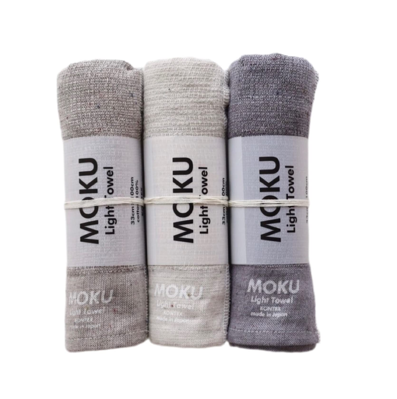 

Contex MOKU Face Towels (59350-90), Medium Size, Set of 3 (Gray, Almond, Purple)