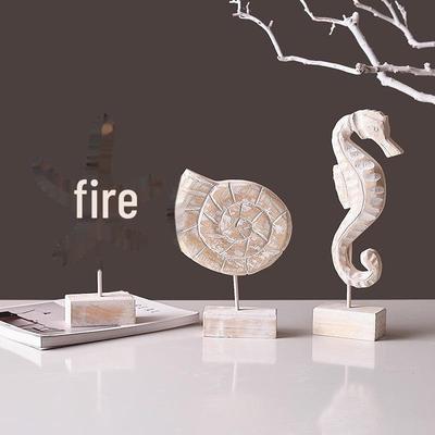 Ocean-Themed Mediterranean Decor: Starfish, Seahorse & Conch for Living Room & Restaurant