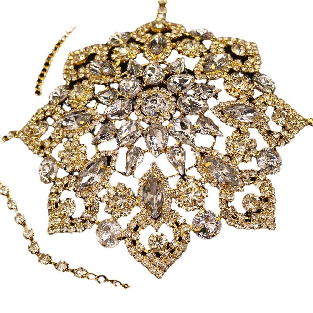European And American New Jewelry Luxury Sexy Crystal Breast Chain Exaggerated Fashion Full Diamond Shape Body Chain Body Chain