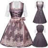 Women Oktoberfest Costume Bavarian Beer Maid German Dirndl Dress For Halloween Cosplay Outfits