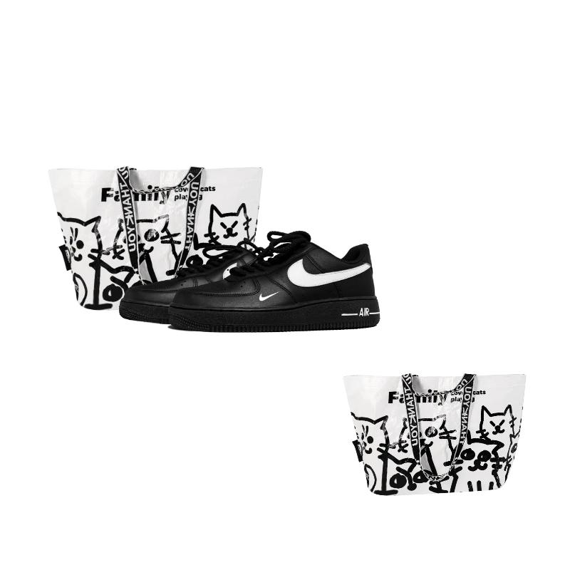 

Nike Air Force 1 Slip Resistant Abrasion Resistant Low top Skateboard Shoes Unisex Black White HM9483-001(Team619-S-BOX) 42