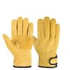 1 Pair Sheepskin Leather Work Gloves Safety Wearproof For Welding Gardening Bike Riding