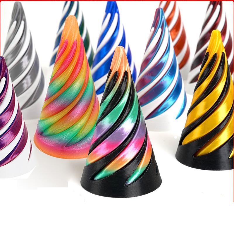 3D Printed Spiral Cone Stress Relieving Toy Impossible Pyramid Sculpture Toy Mini Stereoscopic Telescopic Fingertip Spiral Toy