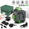 New 6000mAh 16/12/8 Line Laser Level 360°Rotary Indoor Outdoor Horizontal Vertical Cross Auto Measuring 4D Adjustable Green Light Self-Leveling