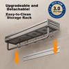 Shangmeide Bathroom Storage Rack, Washbasin Shelf, No Drilling Required, Wall-Mounted, for Restroom And Toilet, Single Layer, 30cm
