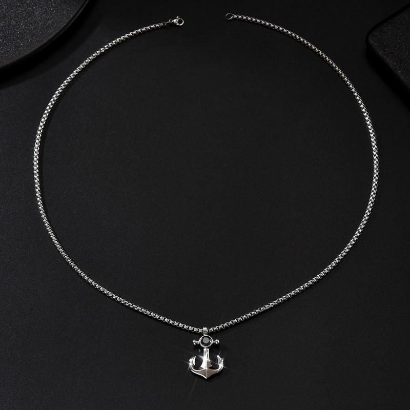 Vintage Titanium Steel Pendant Cuban Chain Unisex Hip-hop Neck Accessory Men Women