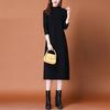 Long Sweater Women's Knee-length Autumn and Winter Dress Women's Loose Knitted Sweater Dress Pullover