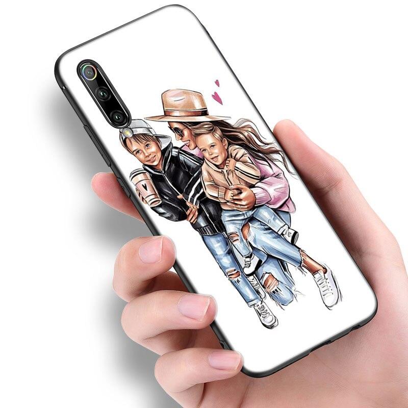 Wunderschöne Mutter Tochter Sohn Hülle Für Xiaomi Redmi 7 7A 8A 9i 9A 9C 10 10A 10C K20 Note 5 6 Mi 8 9 9T Pro A2 Lite A3 6X Mix 3