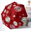 1 Stück Blumige Rosen Automatischer Faltregenschirm, Tragbares faltbares Design, Lässiges Outdoor-Accessoire, für alle Jahreszeiten 007
