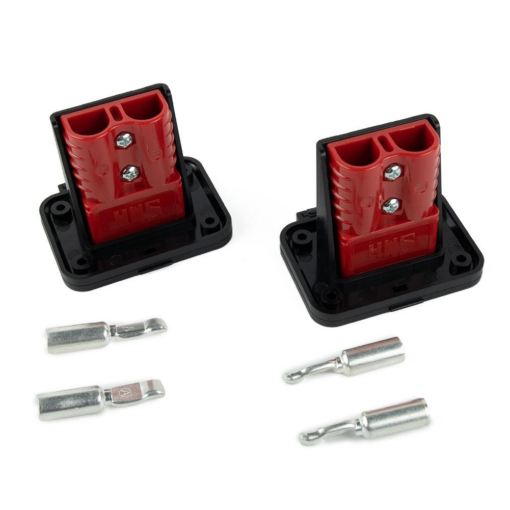 Mounting Bracket for 120A For Anderson Connectors with Cover for Flush Installation on Panels in RVs Boats and Trucks