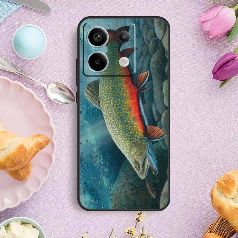 Forellen-Fischerei-Hülle Für Xiaomi Redmi Note 14 13 9 10 11 12 Pro 12S Hülle Für Redmi 15C 15 13C 12C 14C 10C