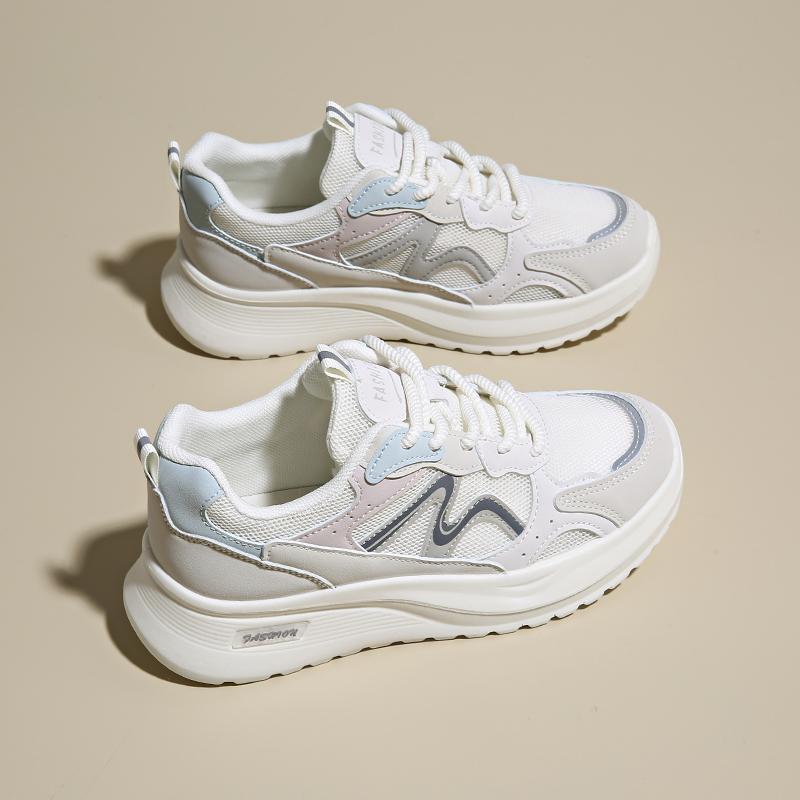 CRLAYDK Chunky Sneakers for Women Lightweight Mesh White Casual Running Trainer Shoes Ladies Walking Sports Tennis