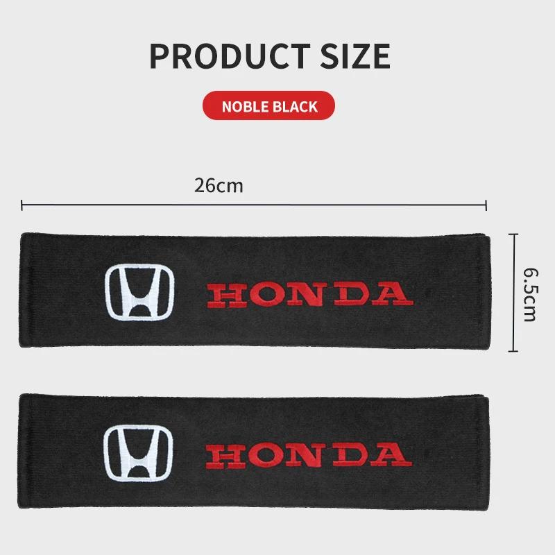 Rbnzy1 1/2Pcs Car Safety Belt Shoulder Cover Pad Plush Seat Belt Shoulder for Honda Mugen Power Civic Accord CRV Hrv Jazz Accessories