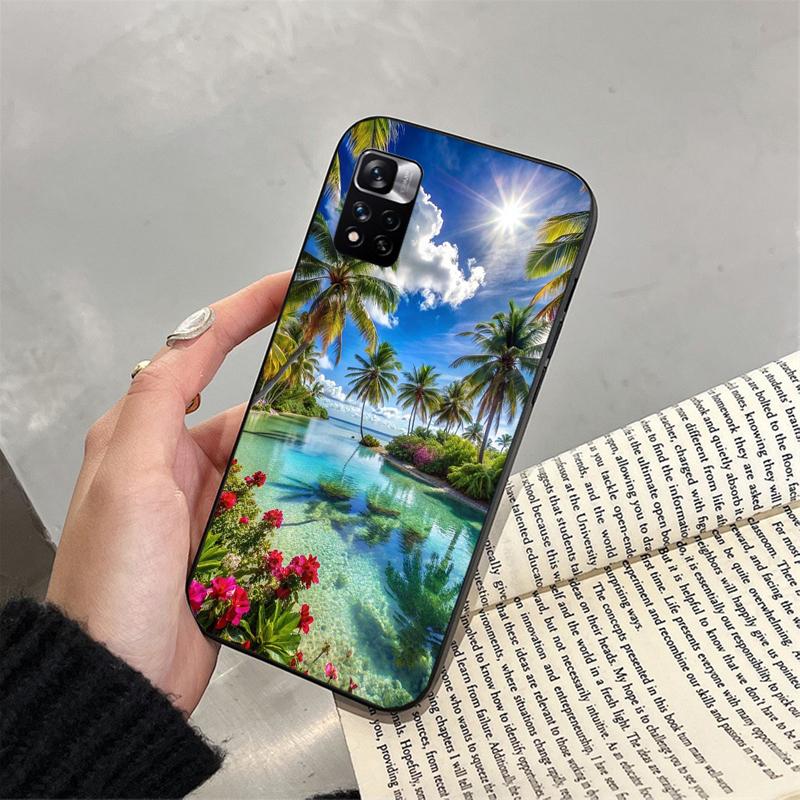 Phone Case For Xiaomi Poco C71 15T 14T Pro Redmi note 15 14 14 13 Pro Redmi A5 15C 13C palm Tree Sea Beach
