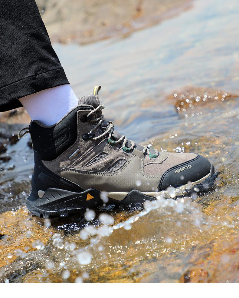 Hantu Women's and Men's Waterproof Non-Slip Hiking Shoes - Shock-Absorbing, Professional Mountaineering Footwear for Spring and Autumn