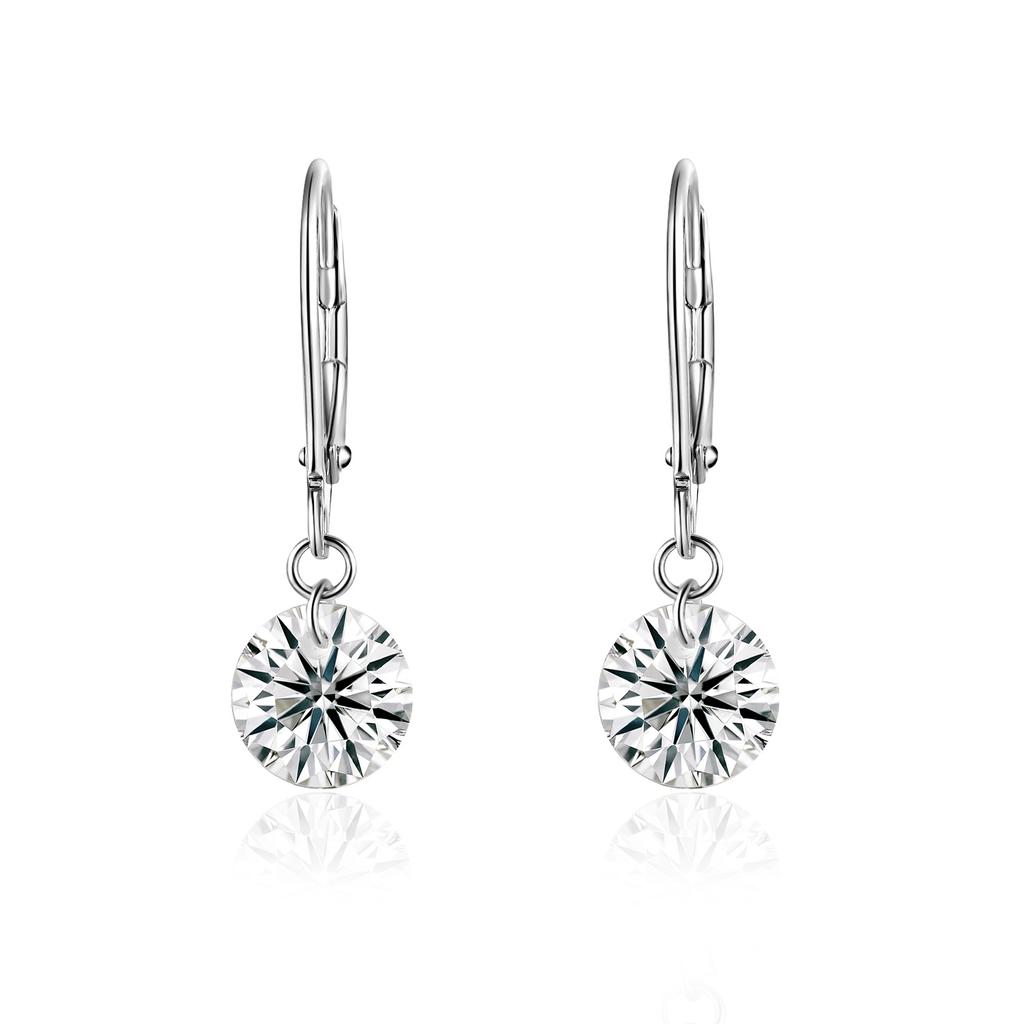 S925 Silver Earrings Moissanite Stud Earrings Jewelry